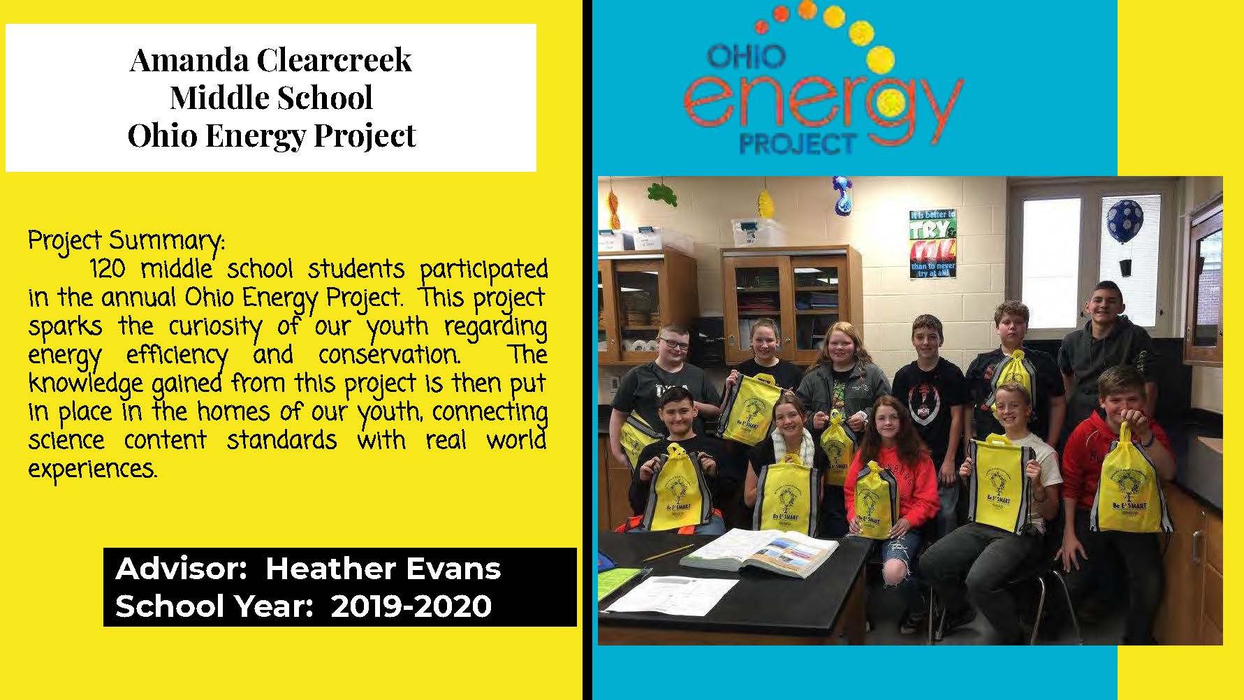 Amanda CLearcreek School Energy Project